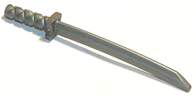 Minifigure, Weapon Sword, Shamshir/Katana (Square Guard) with Uncapped Pommel and Hole in Hilt