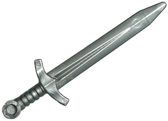 Minifigure, Weapon Sword, Greatsword Pointed with Upturned Crossguard
