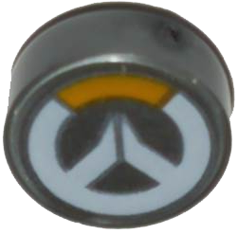 Tile, Round 1 x 1 with Overwatch Logo Pattern