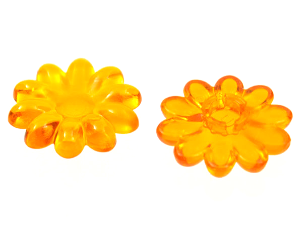 Clikits, Icon Flower 10 Petals 2 x 2 Large with Pin, Polished (Transparent Colors Only)
