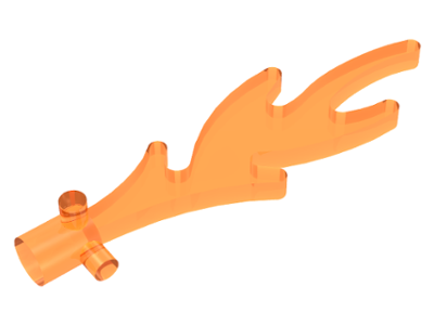 Wave Rounded Straight with Bar End and Small Pins (Castle Dragon Flame / Seaweed / Water)