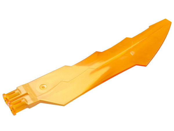 LEGO onderdeel Propeller 1 Blade 14L with 2 Axle Holes and Jagged Edges (Sword Blade) with Marbled Pearl Gold Pattern 79895pb01